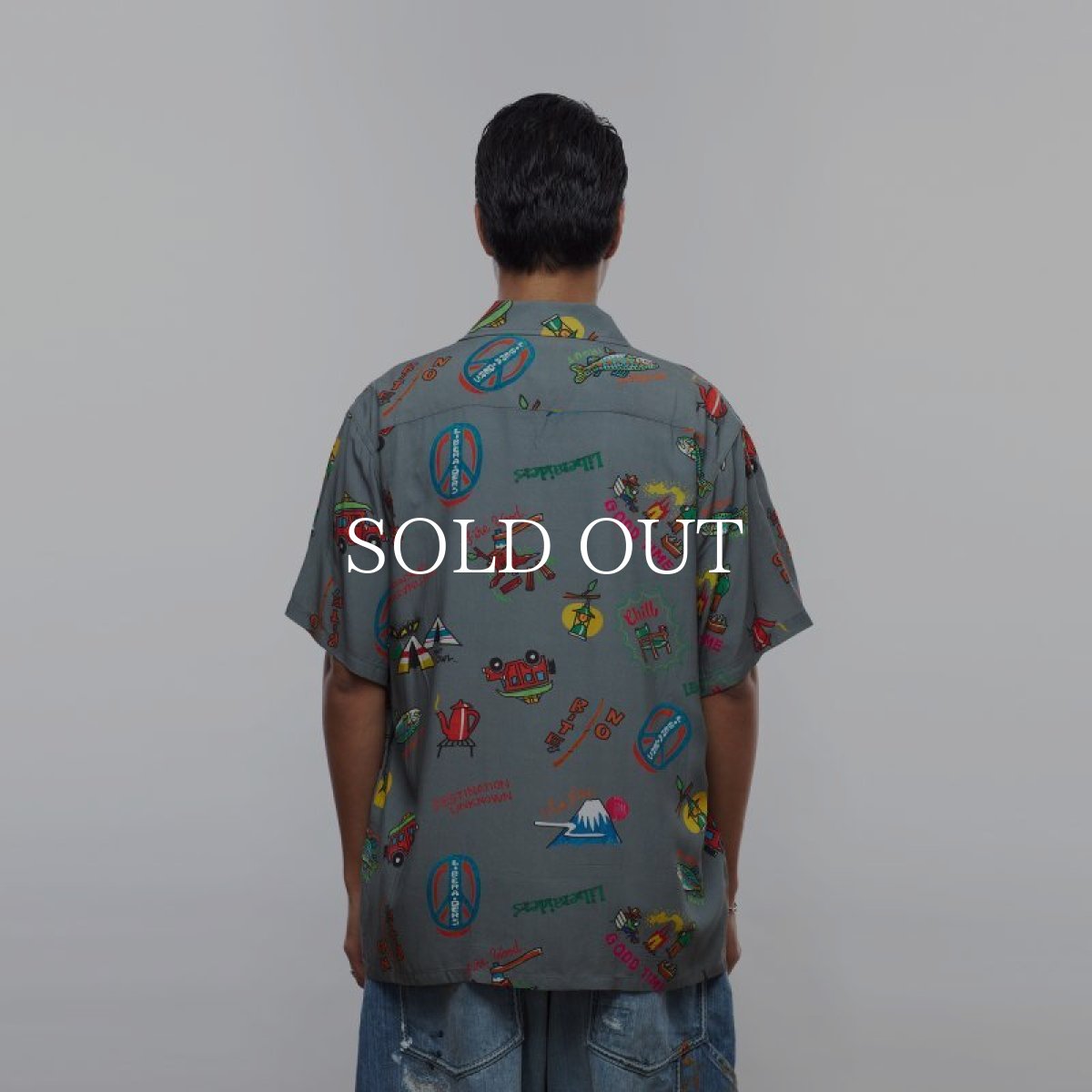 画像7: Liberaiders  CAMP FUJI RAYON SHIRT (GRAY) (7)