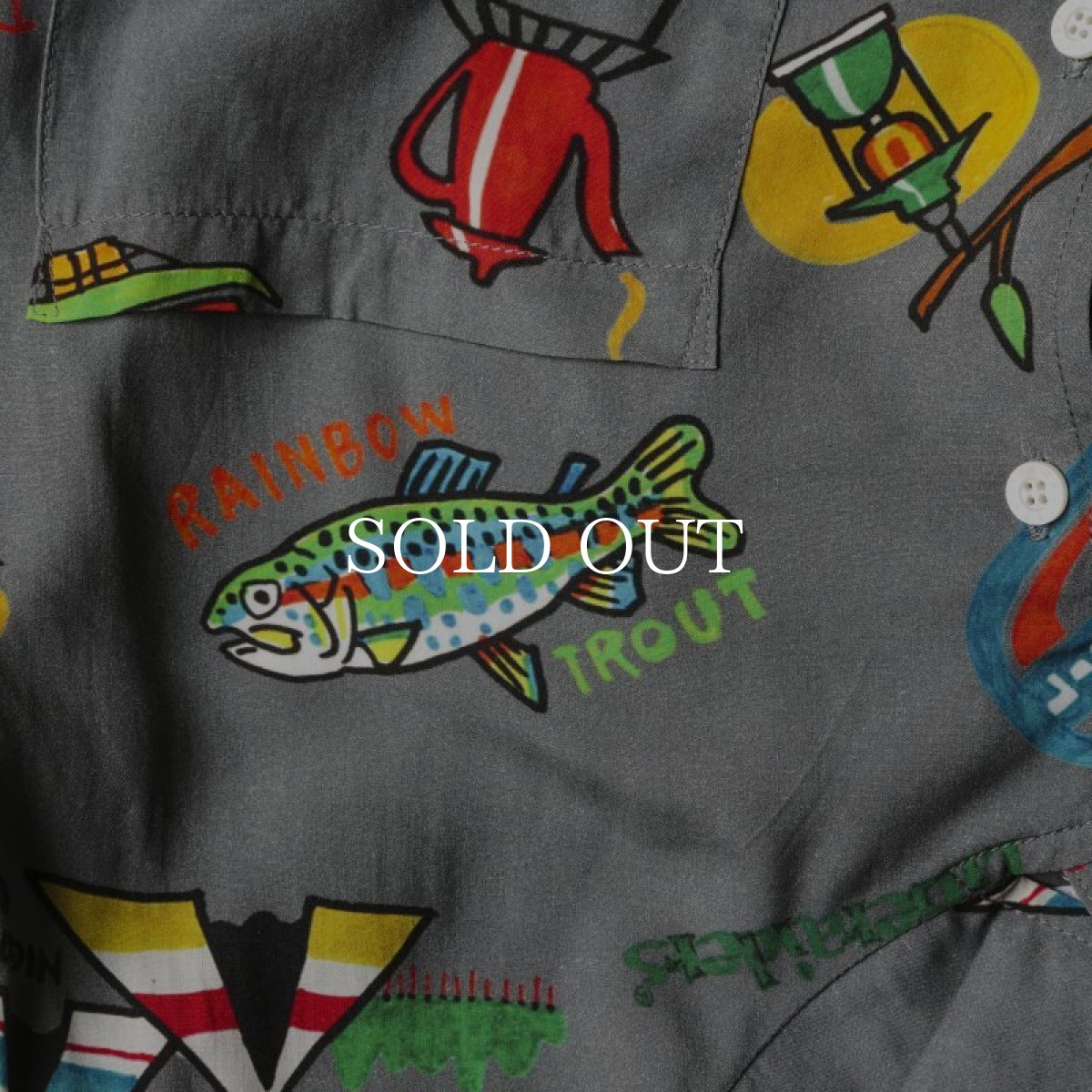 画像4: Liberaiders  CAMP FUJI RAYON SHIRT (GRAY) (4)