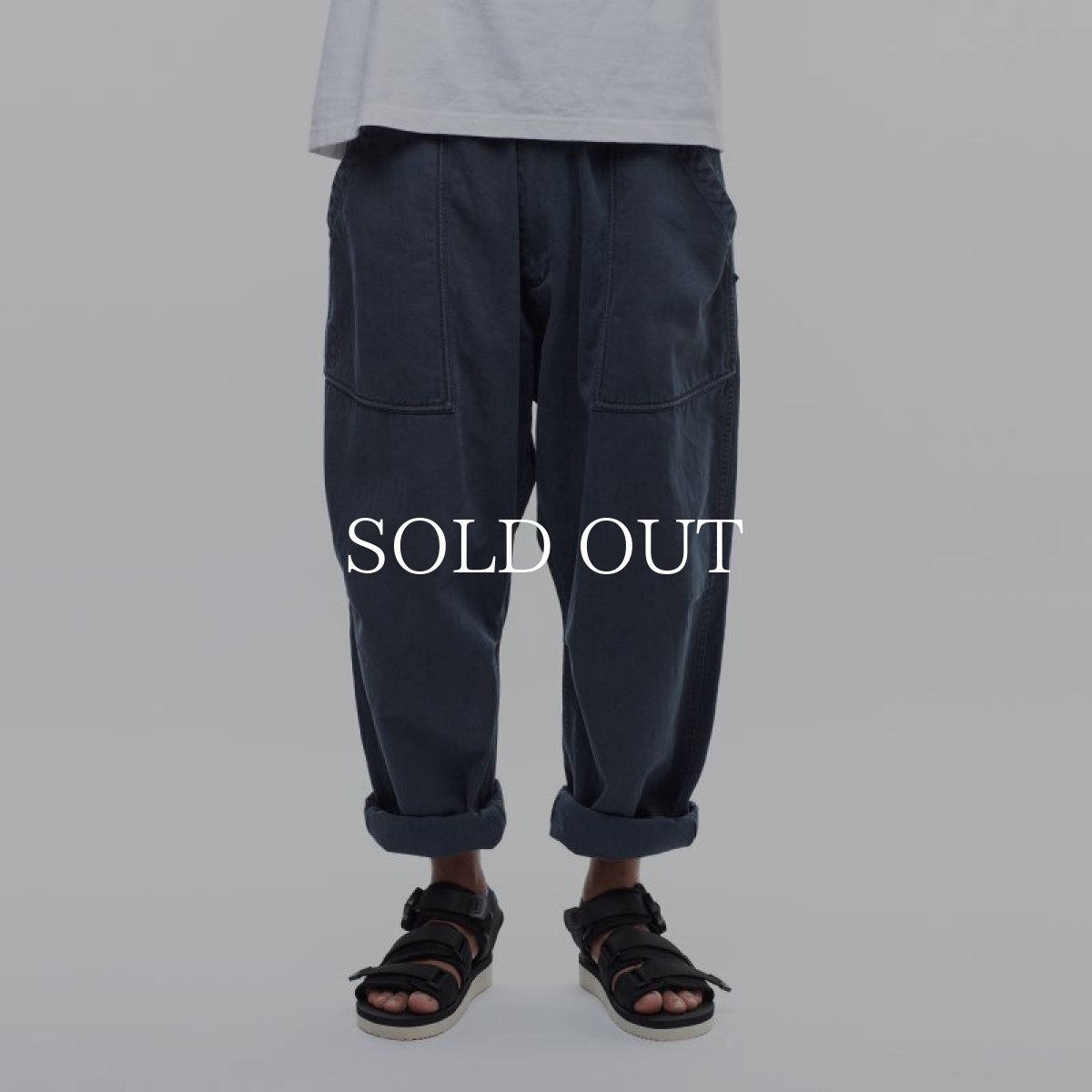 画像6: Liberaiders  GARMENTDYED HERRINGBONE PANTS (CHARCOAL) (6)