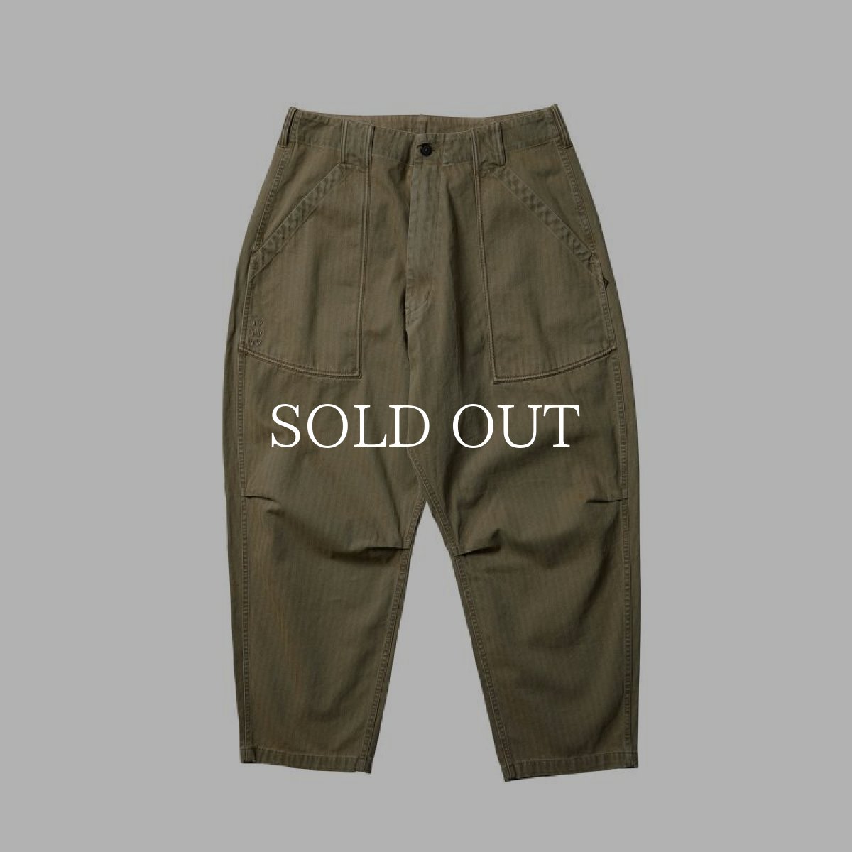 画像1: Liberaiders  GARMENTDYED HERRINGBONE PANTS (BEIGE) (1)