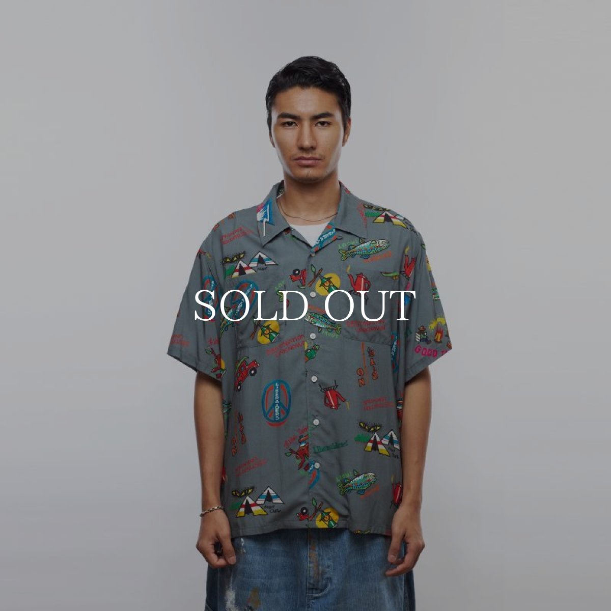 画像6: Liberaiders  CAMP FUJI RAYON SHIRT (GRAY) (6)