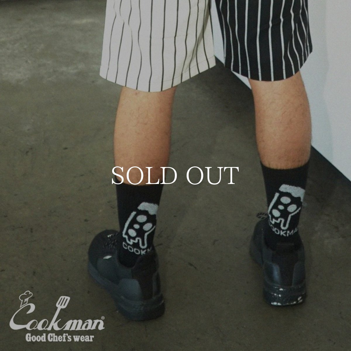 画像9: COOKMAN  ソックス Rib Crew Socks Reflector Black (Black) (9)