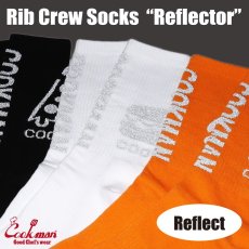 画像7: COOKMAN  ソックス Rib Crew Socks Reflector Orange (Orange) (7)