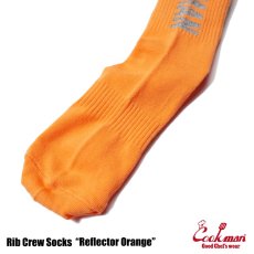 画像5: COOKMAN  ソックス Rib Crew Socks Reflector Orange (Orange) (5)