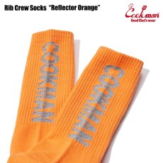 画像3: COOKMAN  ソックス Rib Crew Socks Reflector Orange (Orange) (3)