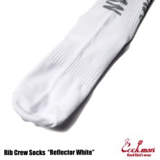 画像5: COOKMAN  ソックス Rib Crew Socks Reflector White (White) (5)