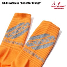 画像4: COOKMAN  ソックス Rib Crew Socks Reflector Orange (Orange) (4)