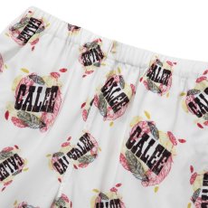 画像3: CALEE  Allover feather pattern amunzen cloth easy shorts (White) (3)