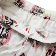 画像4: CALEE  Allover feather pattern amunzen cloth easy shorts (White) (4)