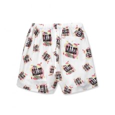 画像2: CALEE  Allover feather pattern amunzen cloth easy shorts (White) (2)