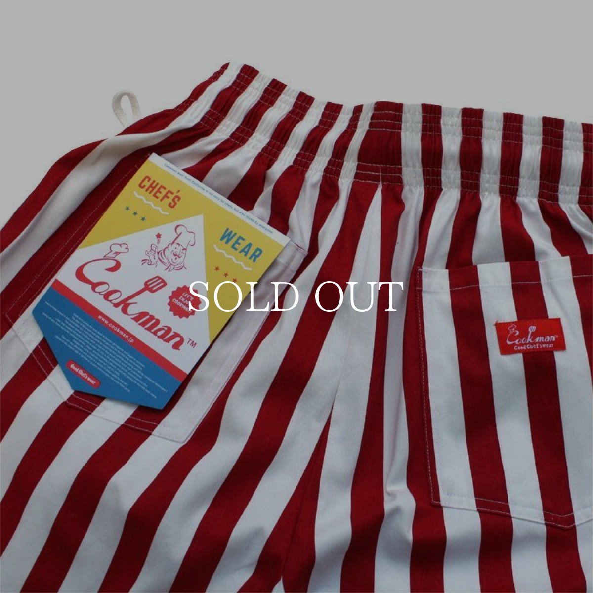 画像5: COOKMAN  シェフパンツ Chef Pants Wide Stripe Red (Red) (5)