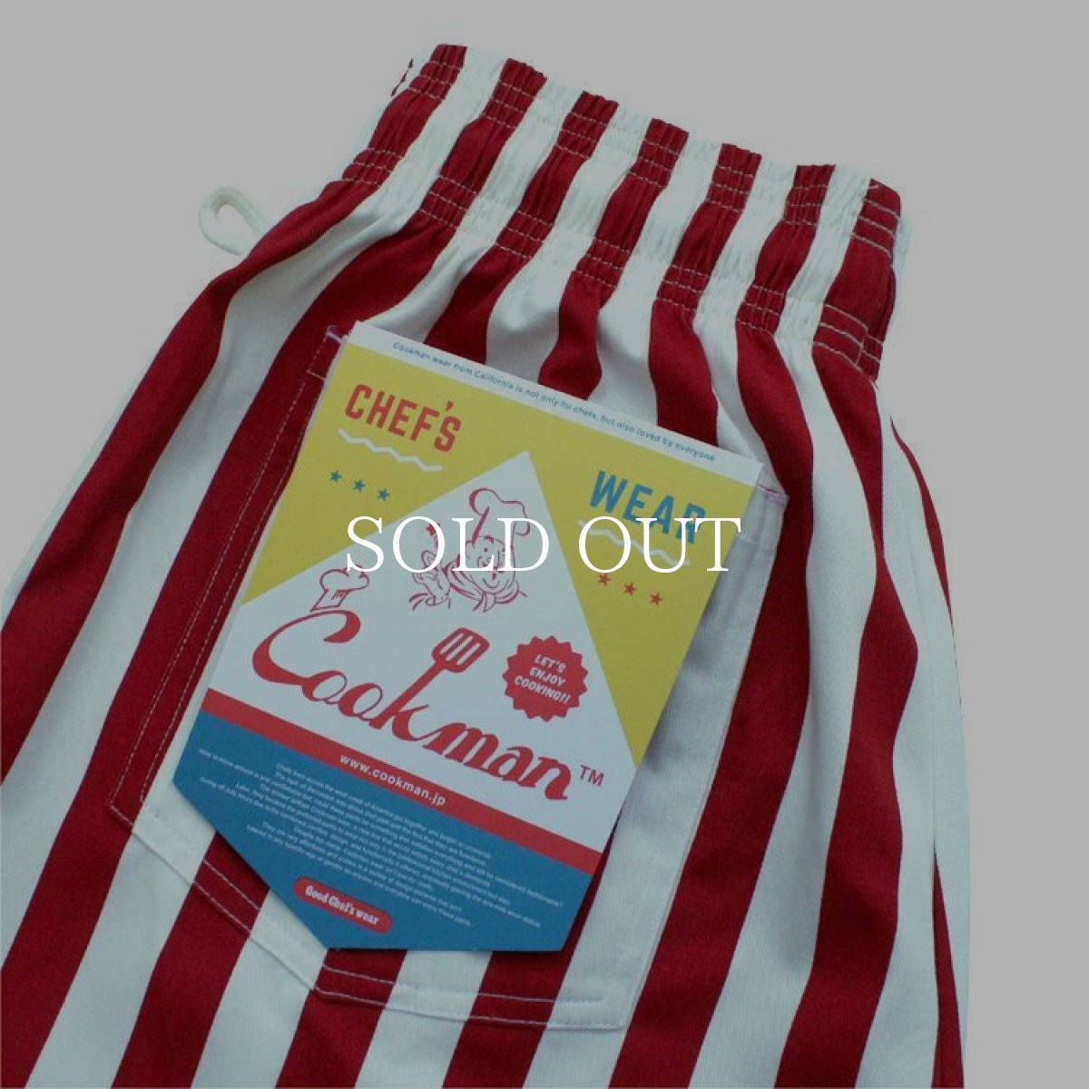 画像4: COOKMAN  シェフパンツ Chef Pants Wide Stripe Red (Red) (4)