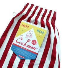 画像4: COOKMAN  シェフパンツ Chef Pants Wide Stripe Red (Red) (4)