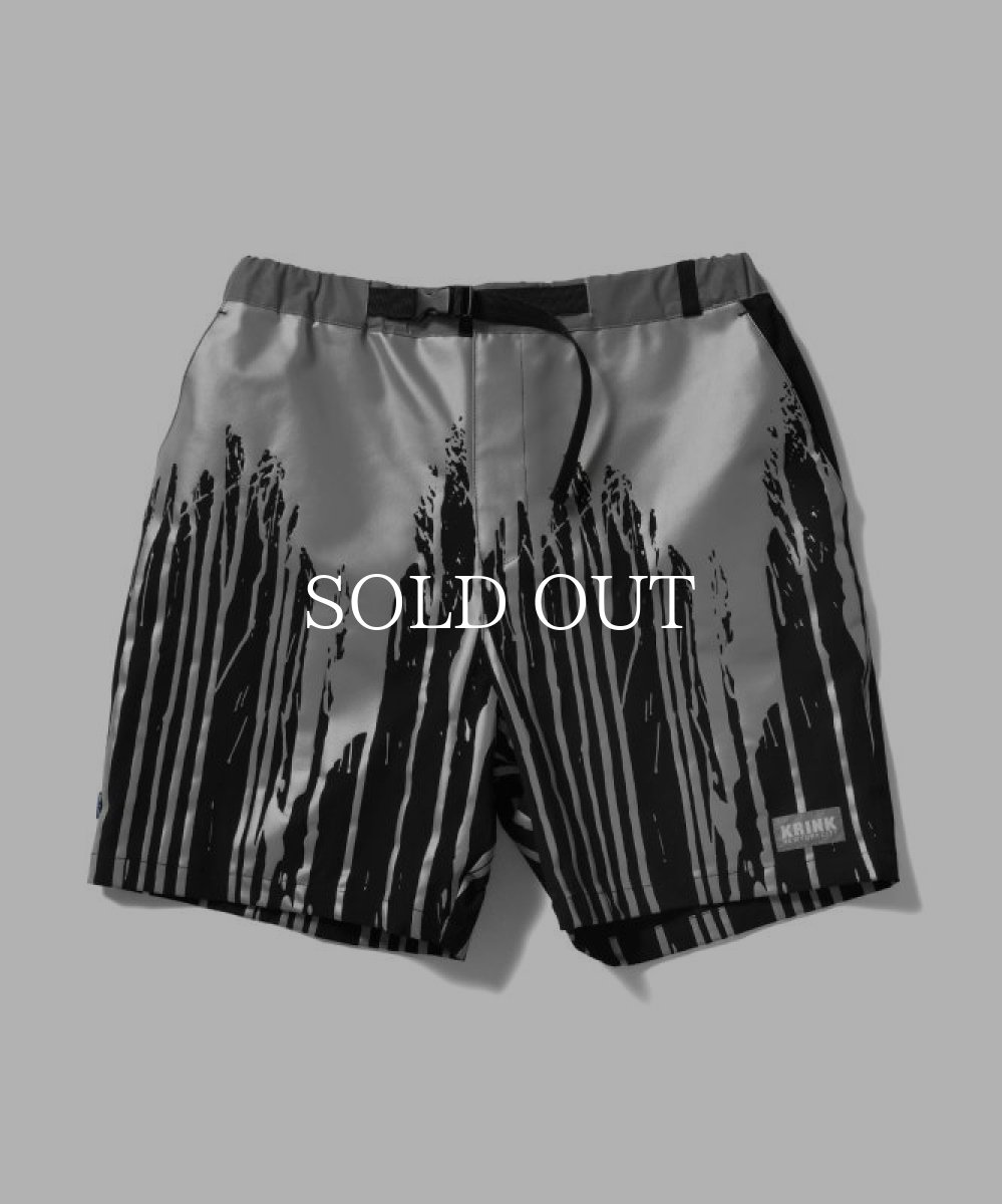 画像1: LFYT  LFYT × KRINK REFLECTOR DRIPPING SHORTS  (BLACK) (1)