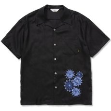 画像1: CALEE  R/P Amunzen cloth emboridery shirt (Black) (1)