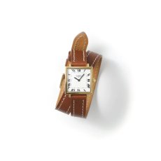 画像1: VAGUE WATCH CO.  Carré Double Loop (YG / Ivory / Brown) (1)