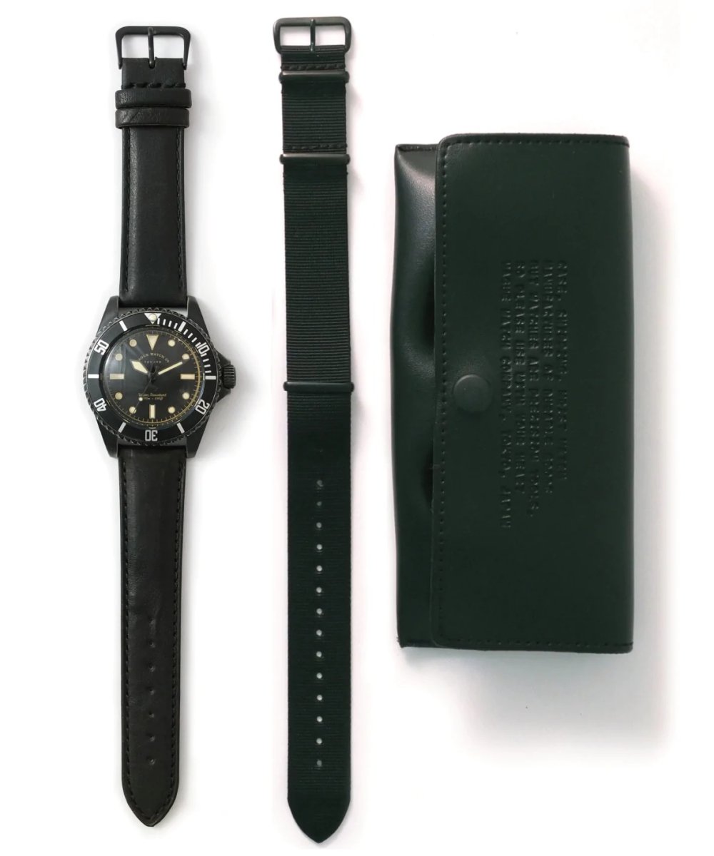画像1: VAGUE WATCH CO.  BLK SUB with GUIDI (Black) (1)