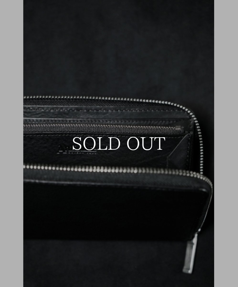 画像3: ANTIDOTE BUYERS CLUB   Round Zip Long Wallet (Black Grain Leather) (3)