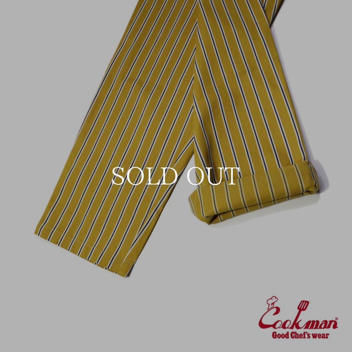画像8: COOKMAN  シェフパンツ Chef Pants College Stripe Gold (Beige) (8)