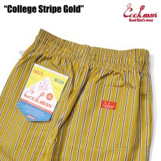 画像6: COOKMAN  シェフパンツ Chef Pants College Stripe Gold (Beige) (6)