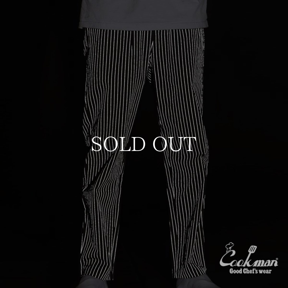 画像10: COOKMAN  シェフパンツ Chef Pants Reflective Stripe Black (Black) (10)