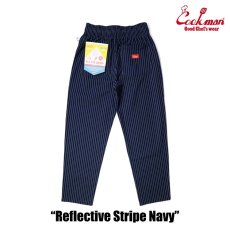 画像3: COOKMAN  シェフパンツ Chef Pants Reflective Stripe Navy (Navy) (3)