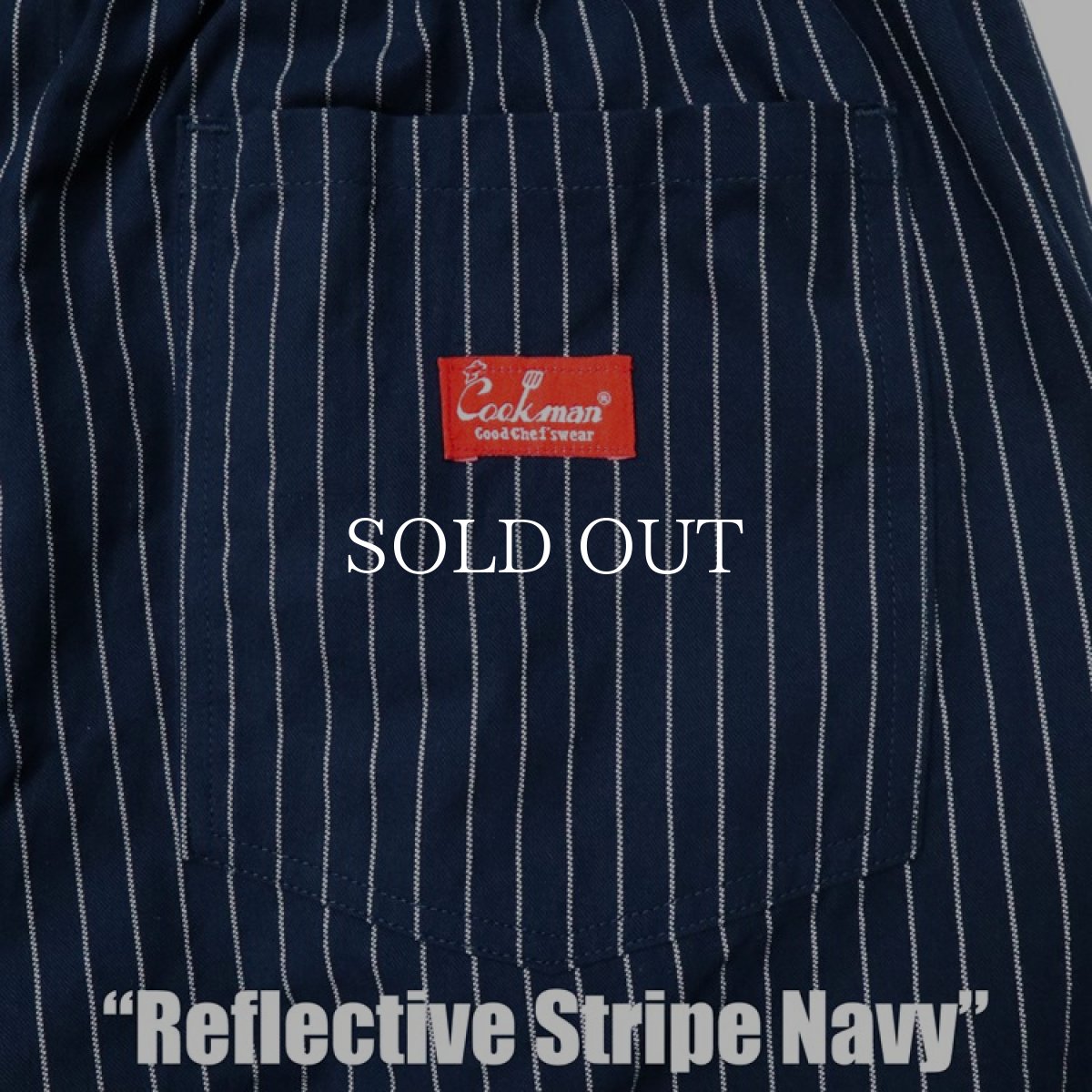 画像5: COOKMAN  シェフパンツ Chef Pants Reflective Stripe Navy (Navy) (5)