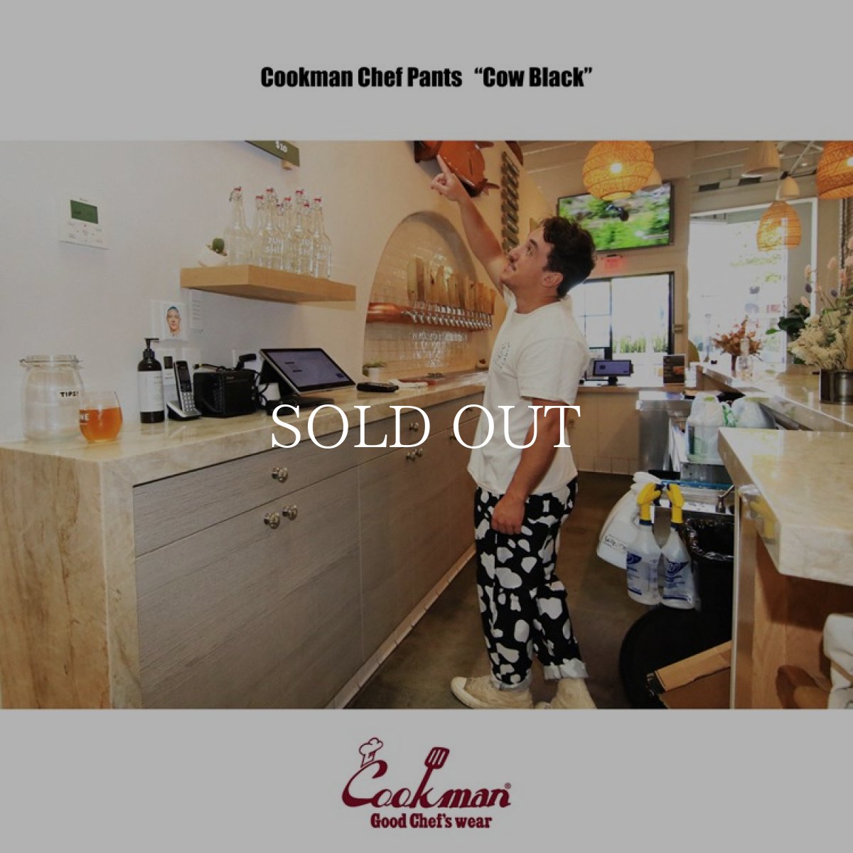 画像10: COOKMAN  シェフパンツ Chef Pants Cow Black (Black) (10)