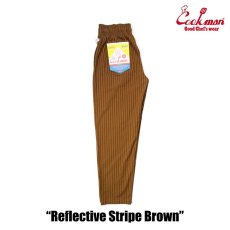 画像2: COOKMAN  シェフパンツ Chef Pants Reflective Stripe Brown (Brown) (2)