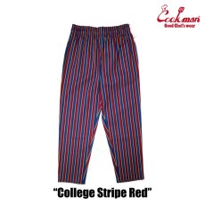 画像3: COOKMAN  シェフパンツ Chef Pants College Stripe Red (Red) (3)