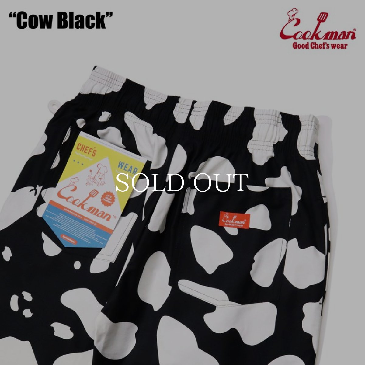 画像5: COOKMAN  シェフパンツ Chef Pants Cow Black (Black) (5)
