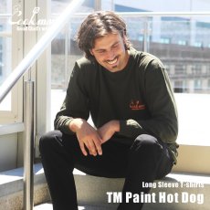 画像4: COOKMAN  ロングスリーブ Tシャツ TM Paint Hot Dog (Olive Green) (4)