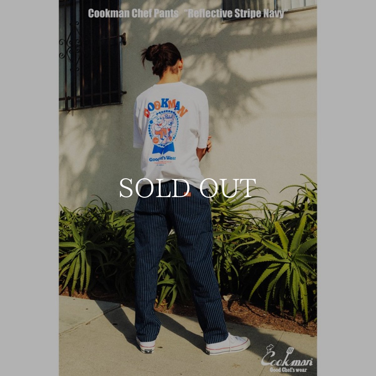 画像13: COOKMAN  シェフパンツ Chef Pants Reflective Stripe Navy (Navy) (13)