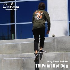画像5: COOKMAN  ロングスリーブ Tシャツ TM Paint Hot Dog (Olive Green) (5)