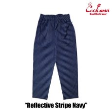 画像4: COOKMAN  シェフパンツ Chef Pants Reflective Stripe Navy (Navy) (4)