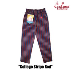 画像4: COOKMAN  シェフパンツ Chef Pants College Stripe Red (Red) (4)