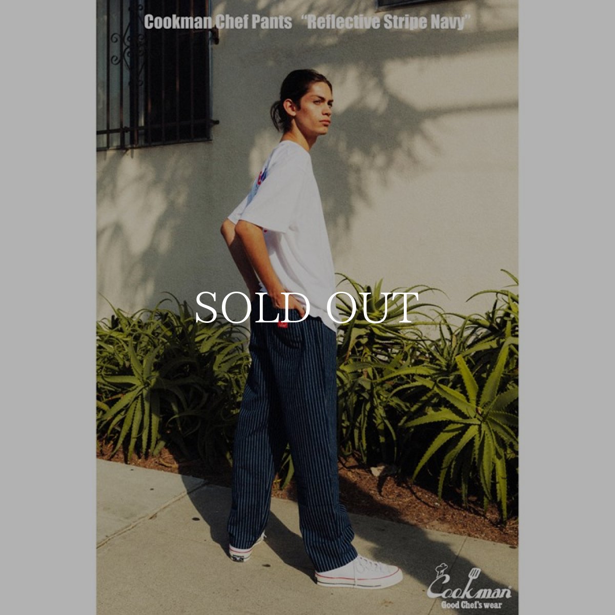 画像14: COOKMAN  シェフパンツ Chef Pants Reflective Stripe Navy (Navy) (14)