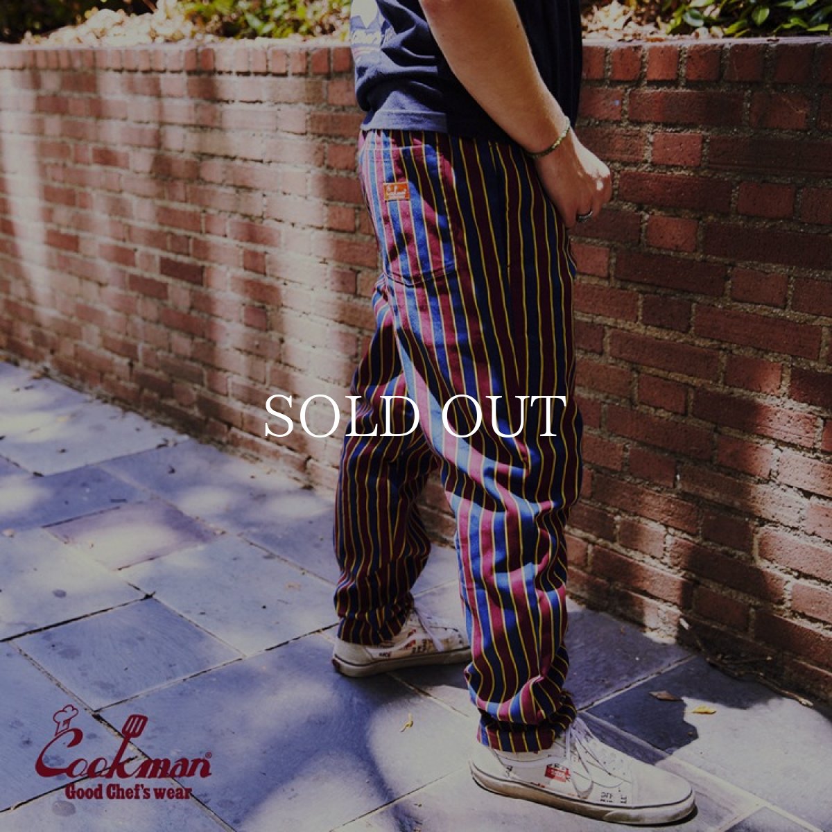 画像11: COOKMAN  シェフパンツ Chef Pants College Stripe Red (Red) (11)