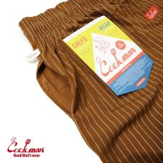 画像8: COOKMAN  シェフパンツ Chef Pants Reflective Stripe Brown (Brown) (8)