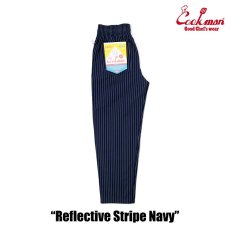 画像2: COOKMAN  シェフパンツ Chef Pants Reflective Stripe Navy (Navy) (2)