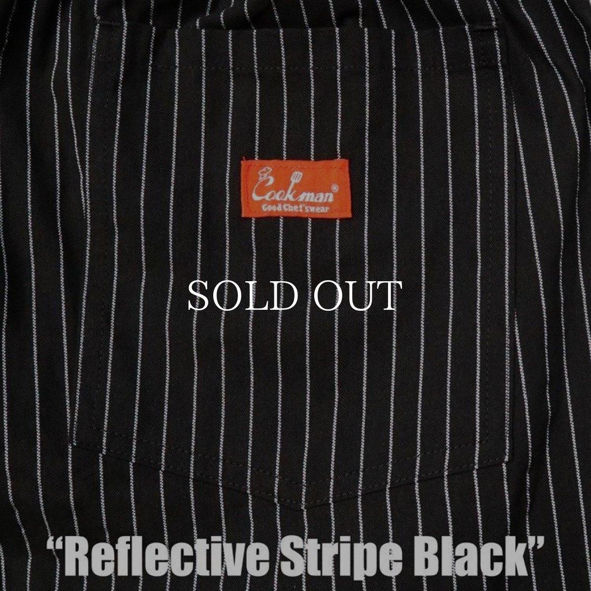 画像5: COOKMAN  シェフパンツ Chef Pants Reflective Stripe Black (Black) (5)