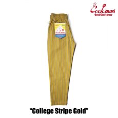 画像2: COOKMAN  シェフパンツ Chef Pants College Stripe Gold (Beige) (2)