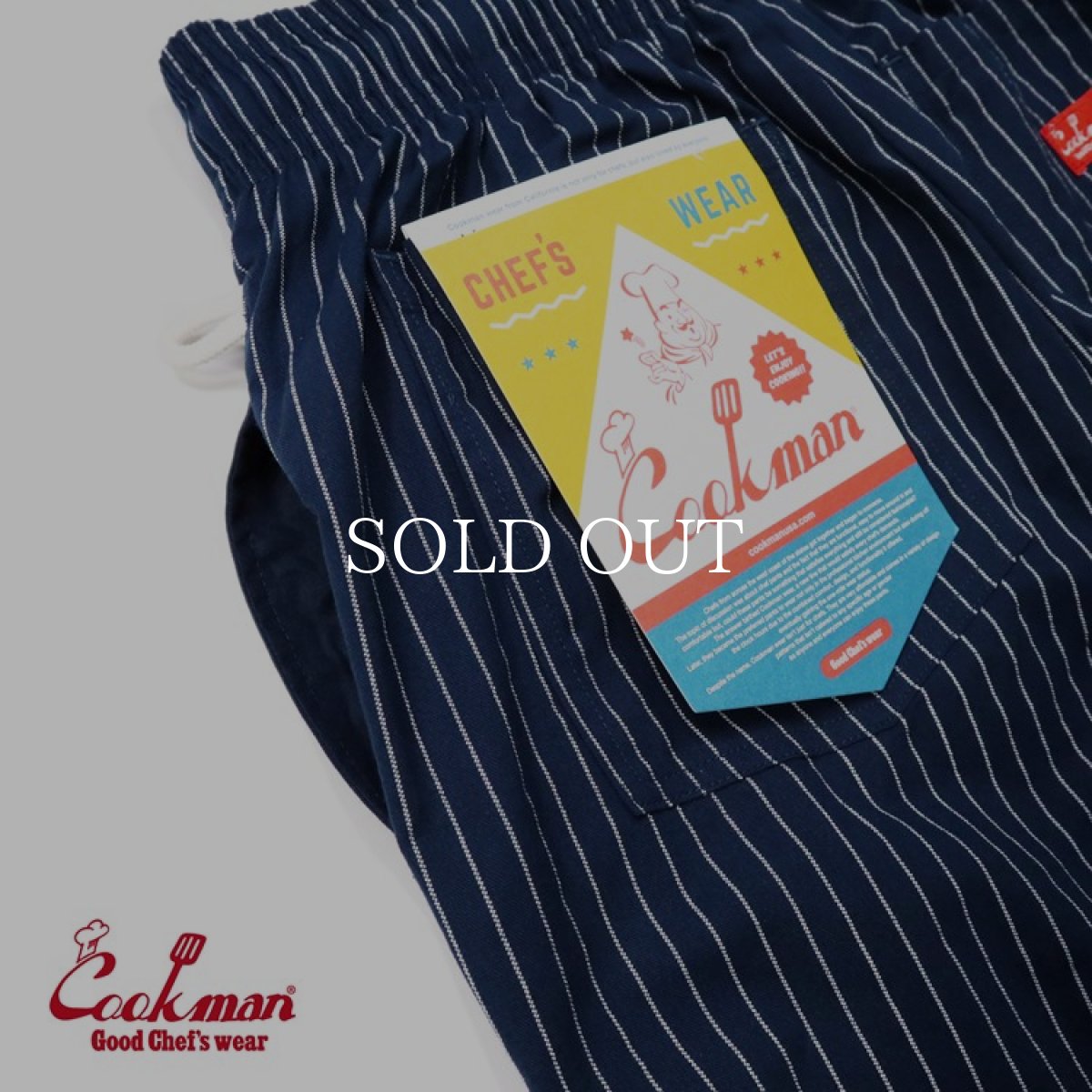 画像9: COOKMAN  シェフパンツ Chef Pants Reflective Stripe Navy (Navy) (9)