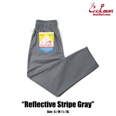 画像1: COOKMAN  シェフパンツ Chef Pants Reflective Stripe Gray (Gray) (1)