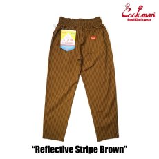 画像3: COOKMAN  シェフパンツ Chef Pants Reflective Stripe Brown (Brown) (3)