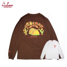 画像1: COOKMAN  ロングスリーブ Tシャツ Mexico (Brown) (1)