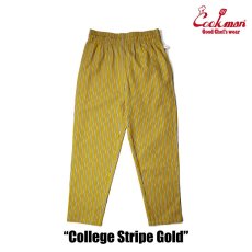 画像3: COOKMAN  シェフパンツ Chef Pants College Stripe Gold (Beige) (3)