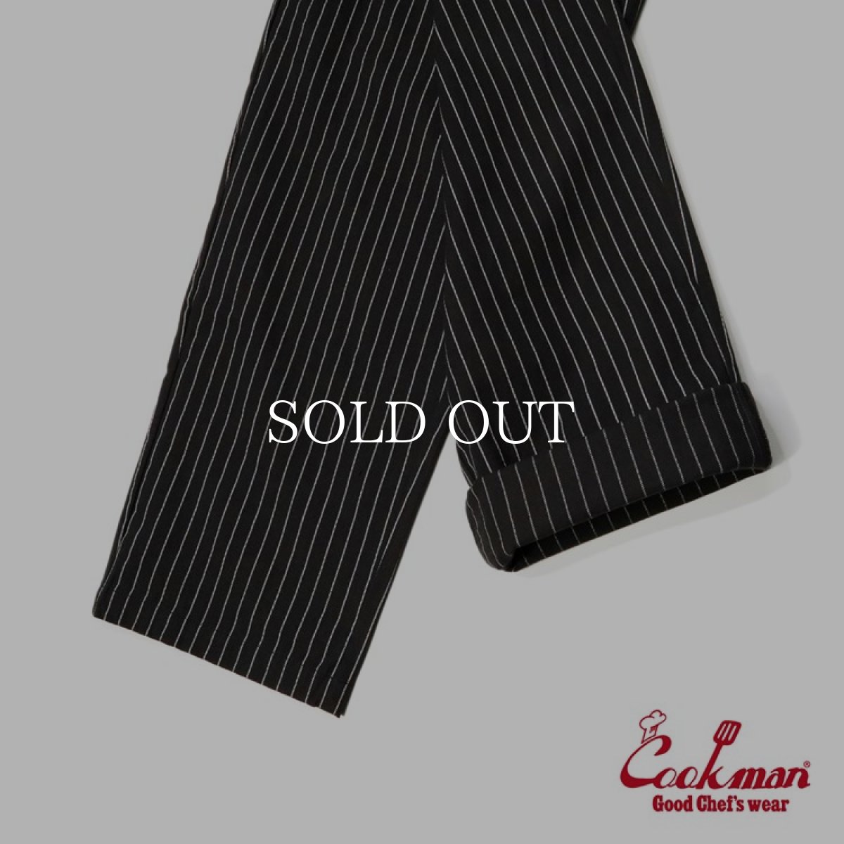 画像6: COOKMAN  シェフパンツ Chef Pants Reflective Stripe Black (Black) (6)