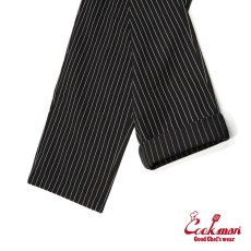 画像6: COOKMAN  シェフパンツ Chef Pants Reflective Stripe Black (Black) (6)