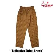 画像4: COOKMAN  シェフパンツ Chef Pants Reflective Stripe Brown (Brown) (4)